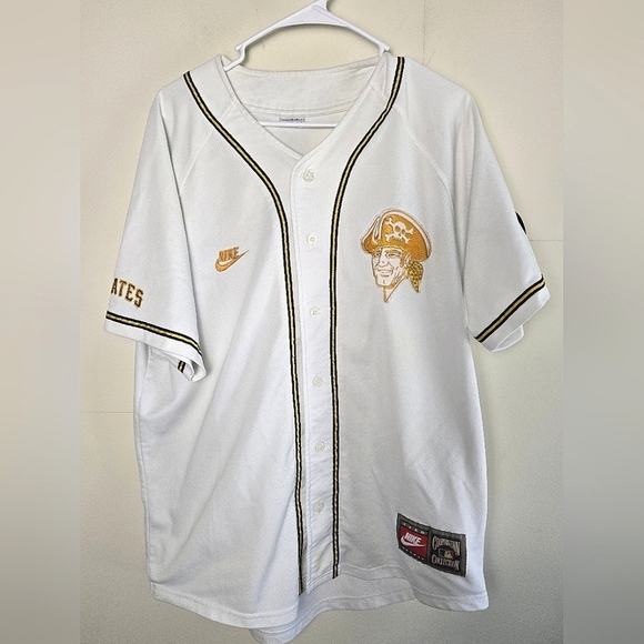 Men's Nike Authentic Pittsburgh Pirate MLB Jersey With Patch, Size Large - Picture 1 of 7